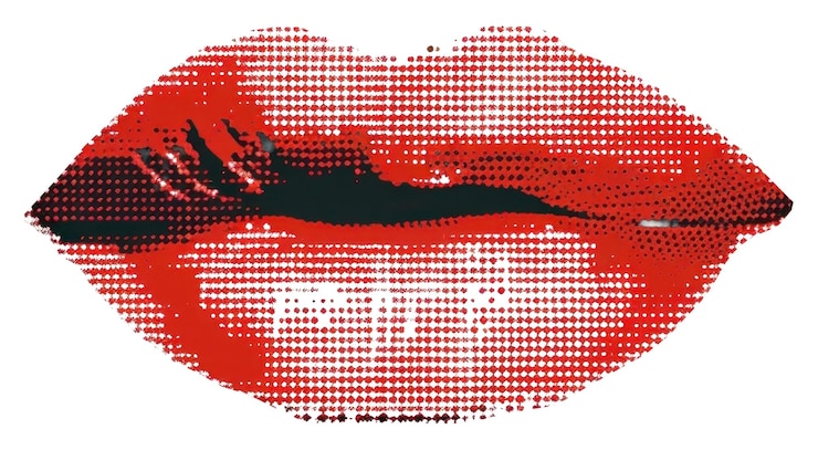 Foto png rode lippixelde lippenstift witte achtergrond