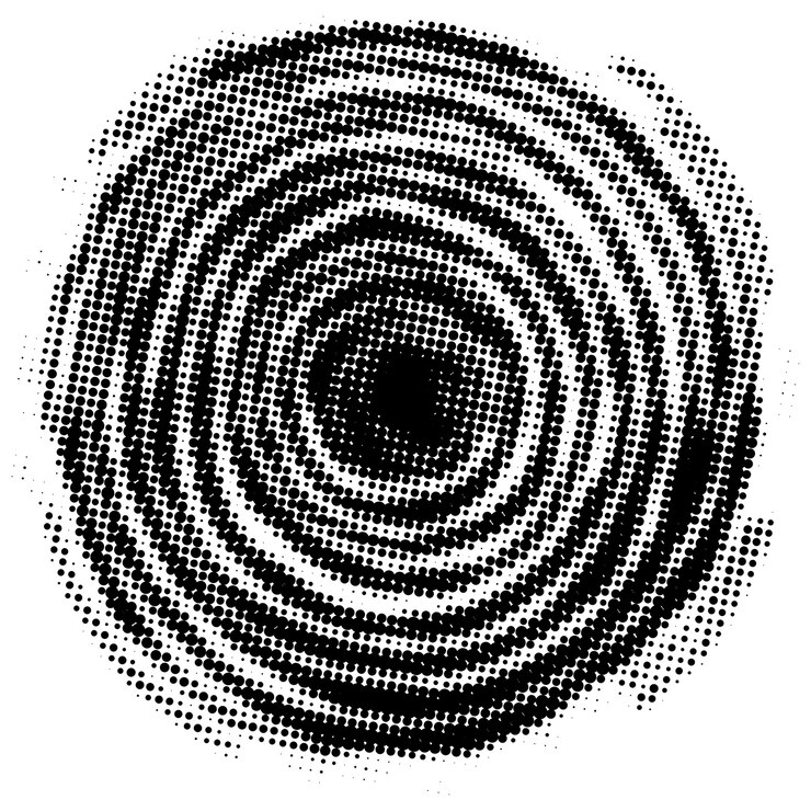 Photo png round halftone shape transparent background