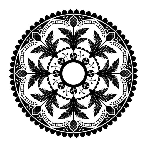 png round mandala pattern element transparent background