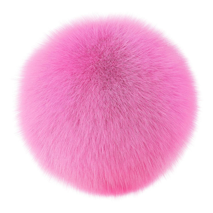 Foto png roze pluizige bal sticker 3d rendering doorzichtige achtergrond