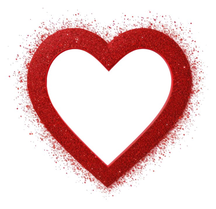 Photo png shape heart red white background