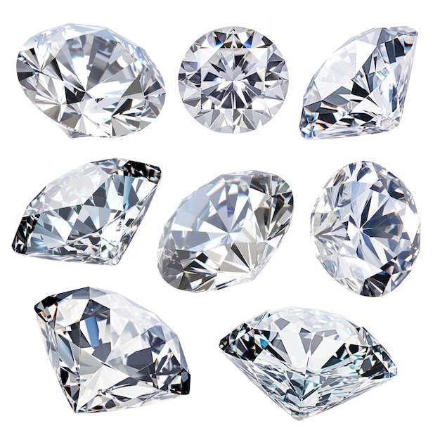 PNG sieraden diamant element set doorzichtige achtergrond