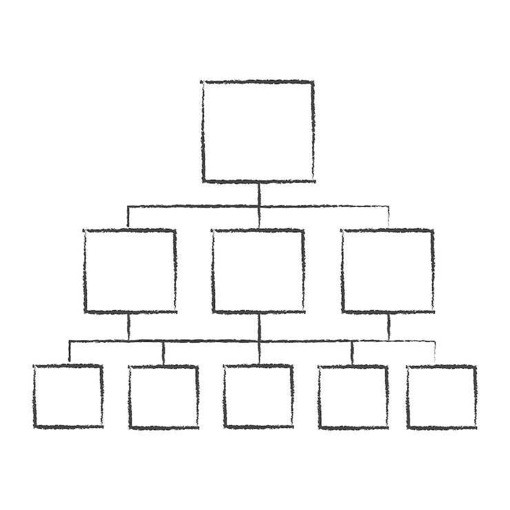 Photo png simple corporate structure doodle icon transparent background