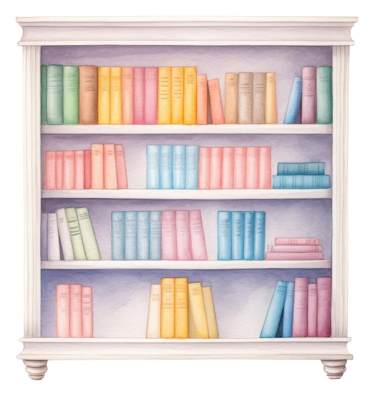 Photo png small bookshelf furniture bookcase white background ai generated image by rawpixel