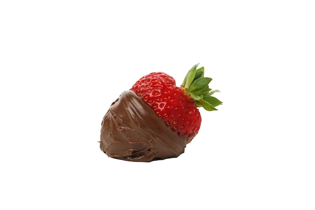 Photo png strawberry with chocolate isolated on white background