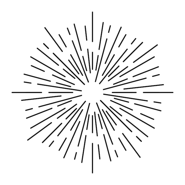 Png sunburst lijnen ontwerp element transparante achtergrond