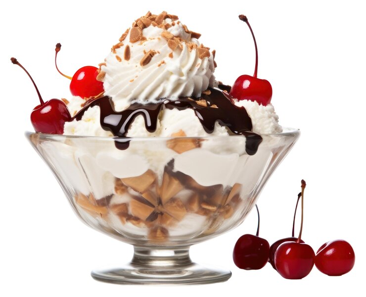 Photo png sundae cream dessert fruit transparent background
