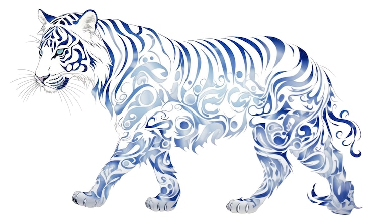 Photo png tiger element drawing animal mammal