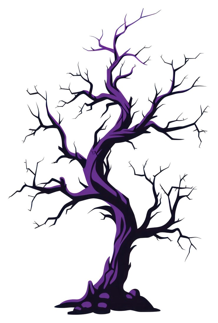 Photo png tree drawing purple sketch