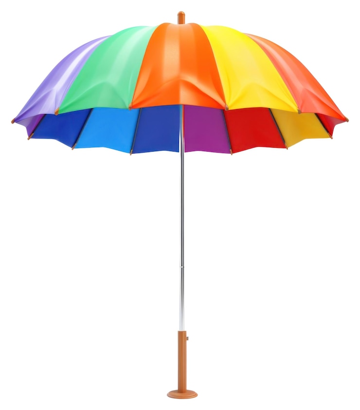 Photo png umbrella rain white background beach umbrella