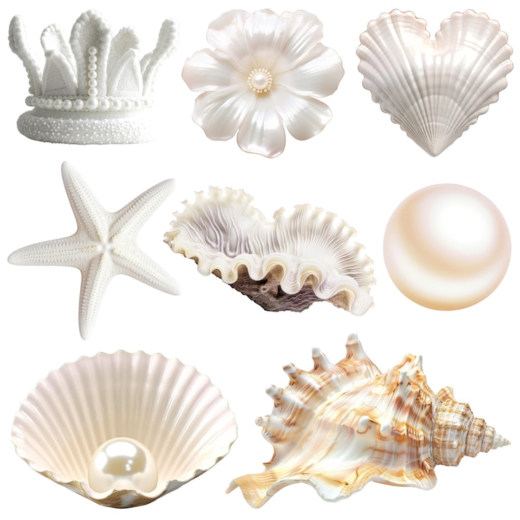 Photo png underwater collage element set transparent background