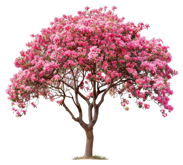 Photo png vibrant blooming pink tree