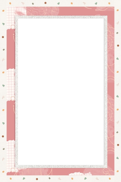 Png vintage pink frame mixed media