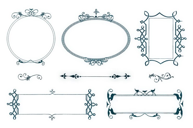 Photo ヴィクトリア時代のフレームと境界装飾コレクションのリミックス the model book of calligraphy joris hoefnagelとgeorg bocskayから