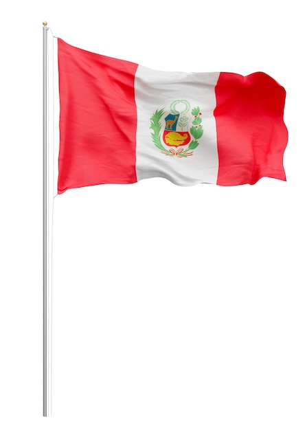 Png vlag van Peru collage element transparante achtergrond