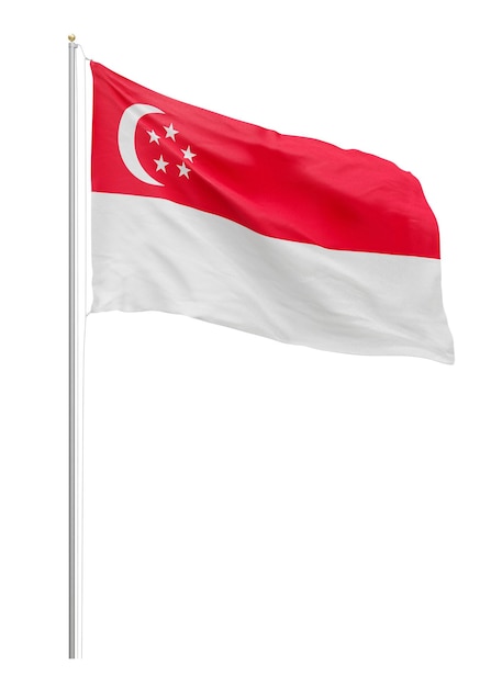 Png vlag van Singapore collage element doorzichtige achtergrond