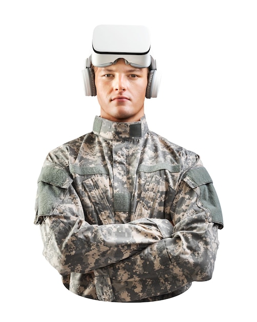 PNG VR 軍官のステッカー 透明な背景