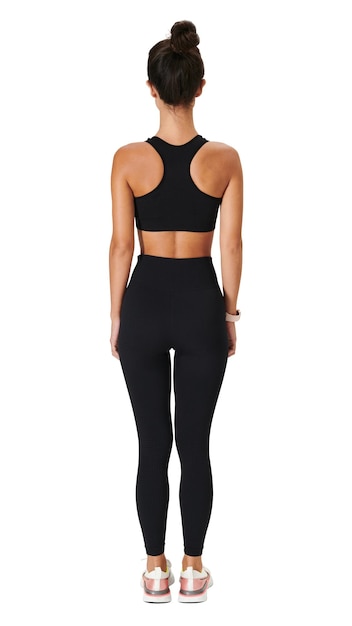 Png vrouwen yoga outfit mockup actieve kleding