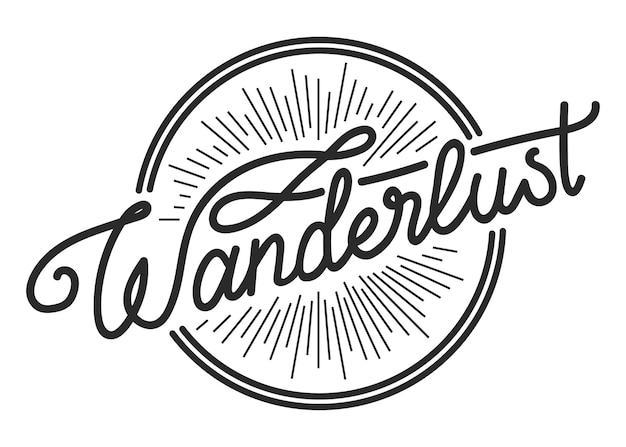 PNG Wanderlust 로고 투명한 배경