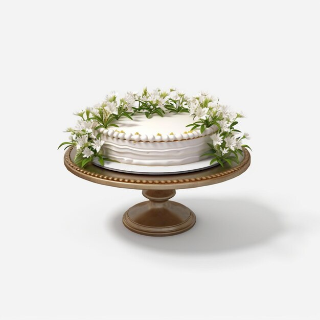PNG 結婚式のクリームケーキのデザートのデジタルペイントイラスト