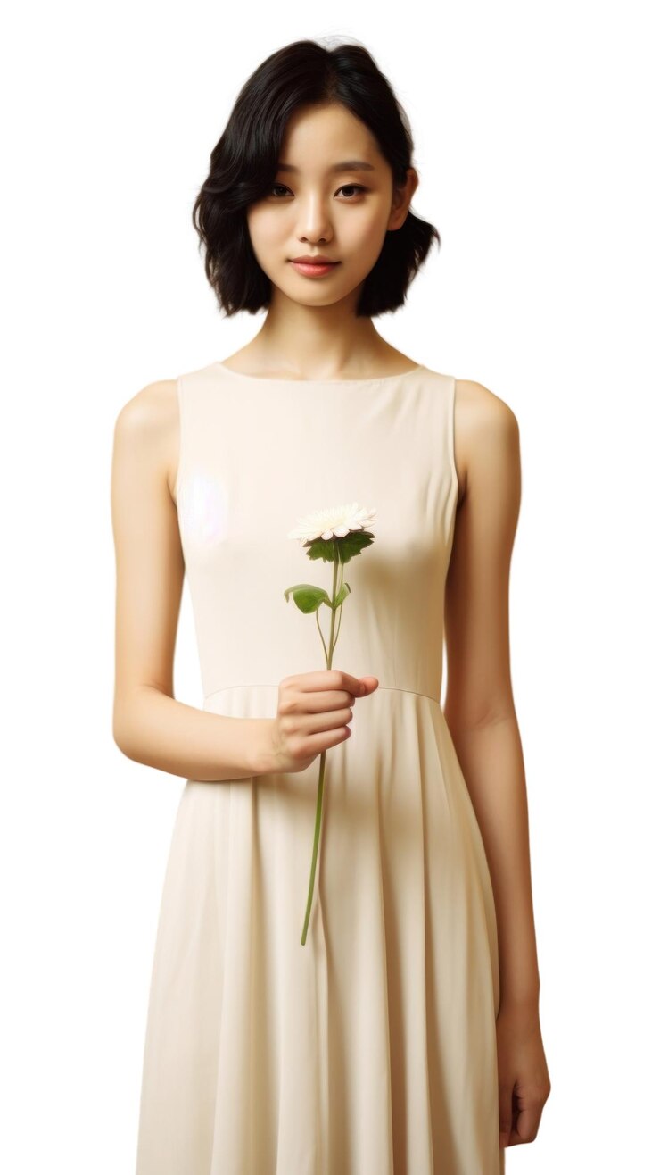 Photo 파푸아뉴 웨딩 플라워 드레스 초상화