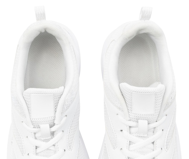 png white trainer sneakers mockup unisex footwear fashion