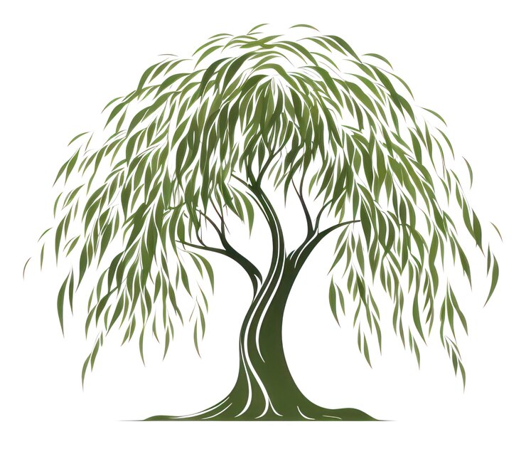 Photo png willow tree logo design plant white background branch