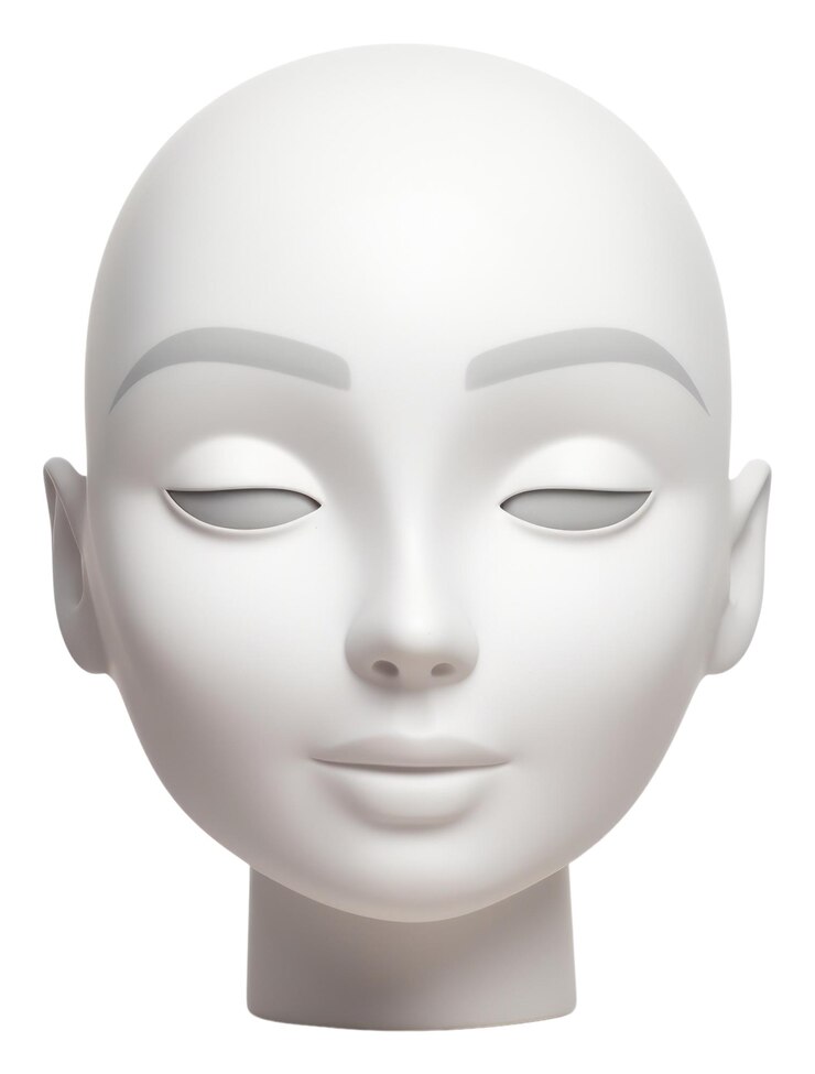Photo png woman head only white mask art