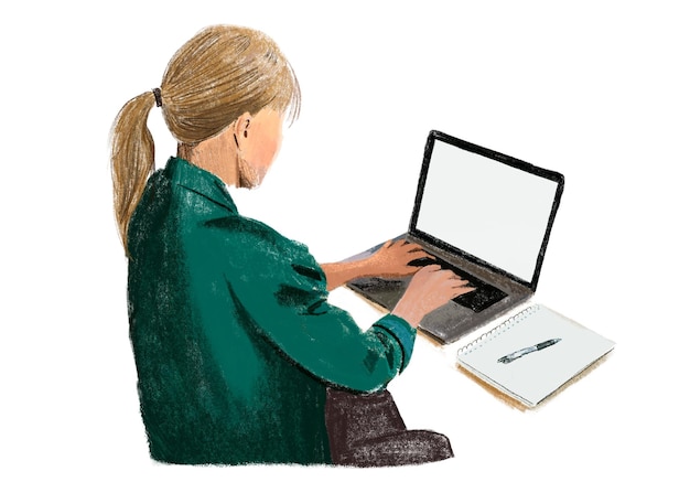 透明な背景の女性のイラスト