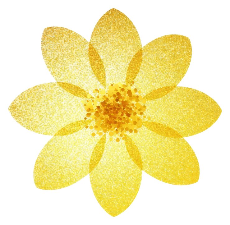 Photo png イエロー フラワー アイコン 花びら 植物の形