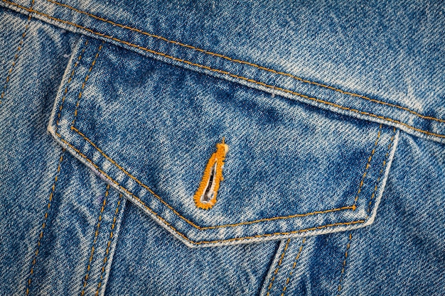 Pocket of blue jean texture background