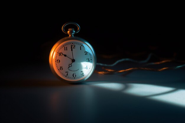 Photo pocket timmer watch with studio lighting