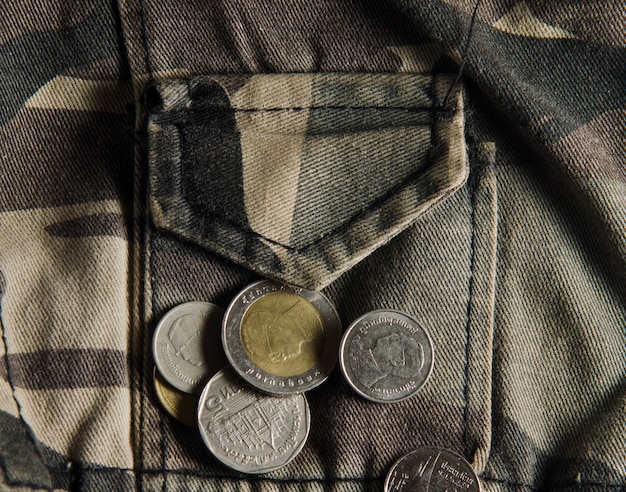 Photo pocket with coin