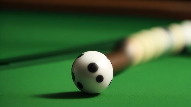 Pocketed Precision Billiard Ball in Pocket CloseUp with Soft Focus Flourish