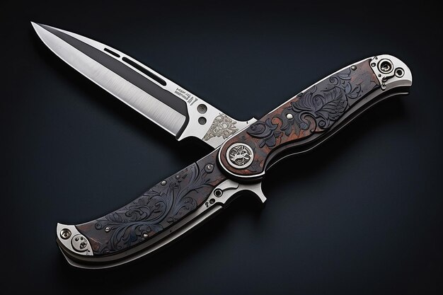 Photo pocketknife on a dark background