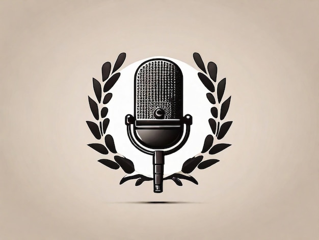 Podcast-logo-vector geïsoleerd