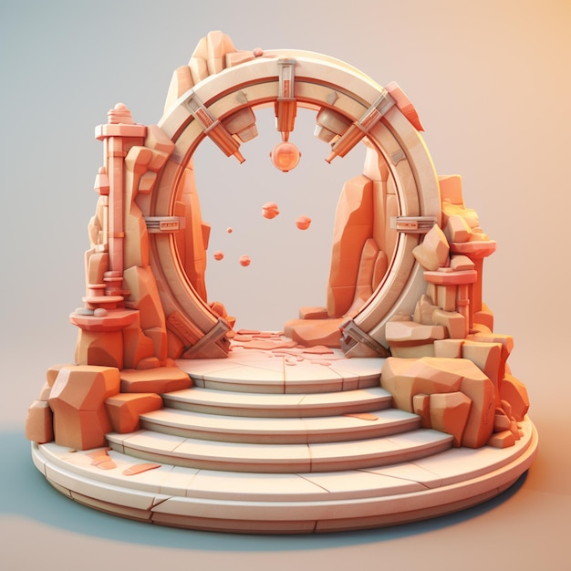 Podium 3d circle