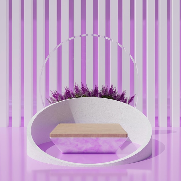 Podium abstract minimalisme 3d render