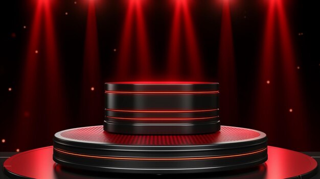 Podium achtergrond 3d rendering HD 8K behang Stock Fotografisch