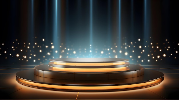 podium background bright bokeh Stage elegance performances modern presentations Creative Atmosphere