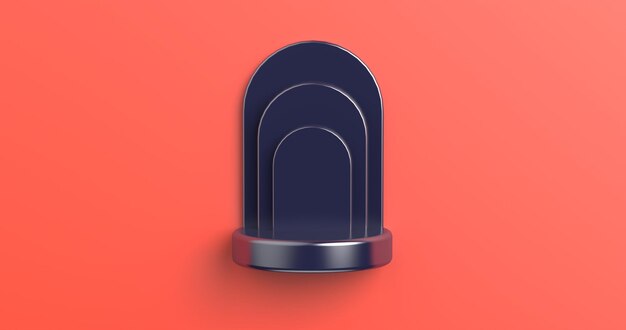 A podium basic shape background of a minimalist geometric scene 3d rendering