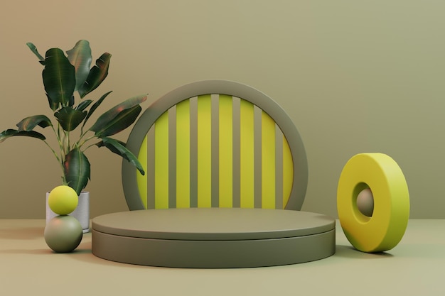 Podium Display 3D Illustration