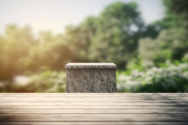 podium in de natuur