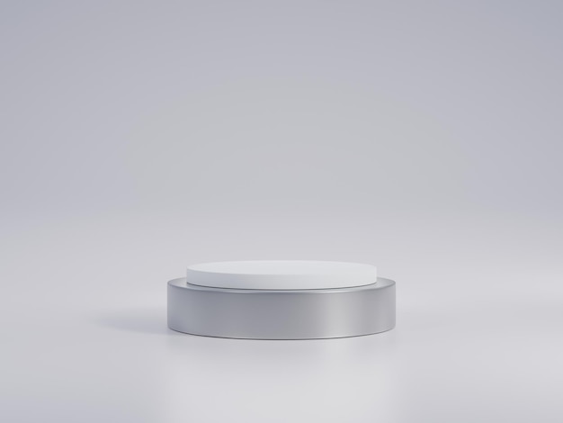 Podium mockup for product presentation 3d rendering white background