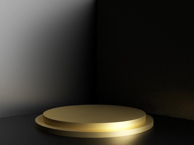 podium platform golden yellow orange color stage shape platform black background copy space empty blackfriday sale offer speacial fashion shop minimal luxury mockup happy new year award presentation