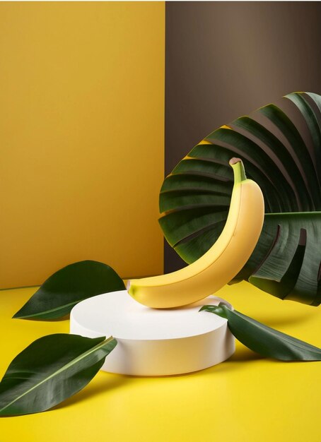 Podium for processed food products made from ripe bananas