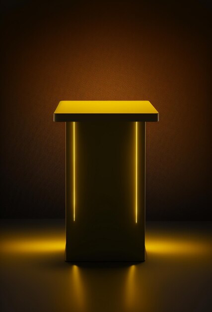 Podium for product advertisement or restaurant menus with colorful background minimalist design