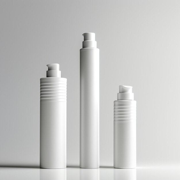 Podium show cosmetic product geometric cylinder podium in white