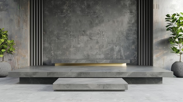 Podium voor productpresentatie in 3D-rendering