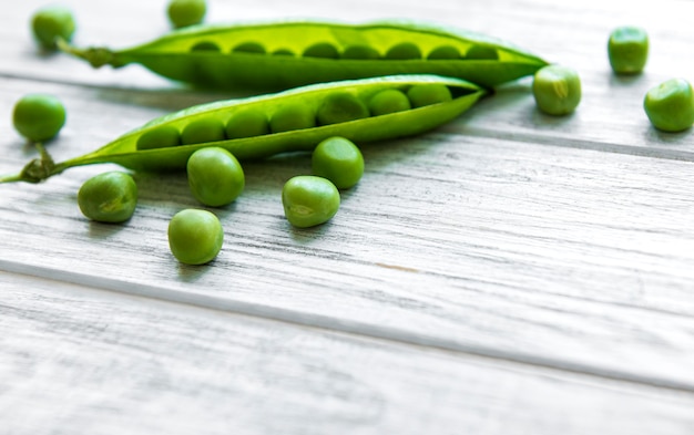 Pods of green peas